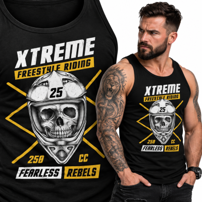 TANK TOP ŚMIESZNY  MOTORYZACYJNE FEARLESS